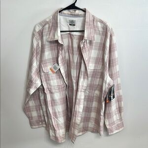 Ridgecut Light Pink and White Plaid Shirt